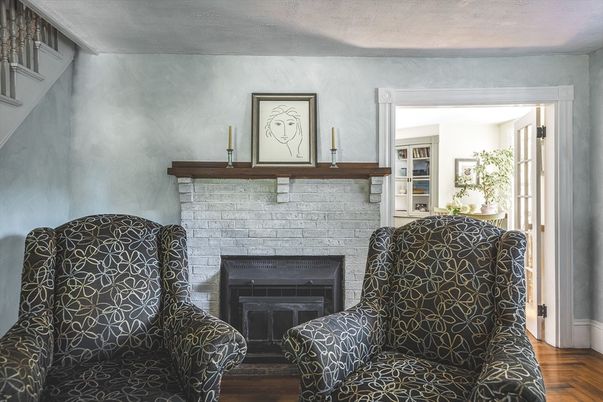 Fireplace, Interior, Wood Texture Flooring