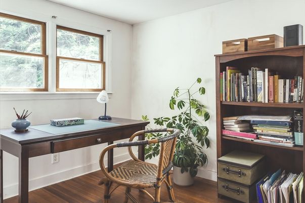 Home Office, Interior, Wood Texture Flooring