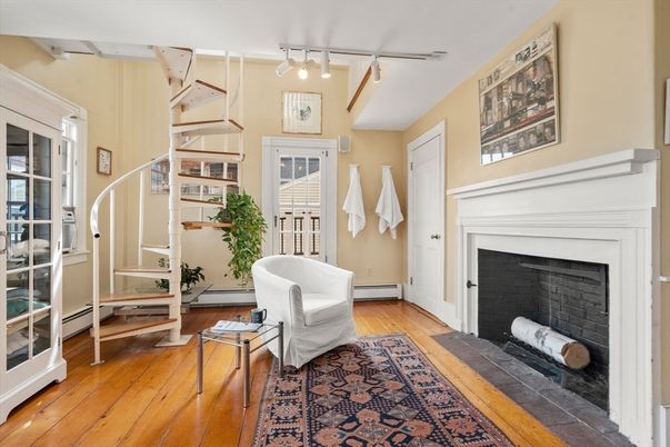 Fireplace, Interior, Wood Texture Flooring