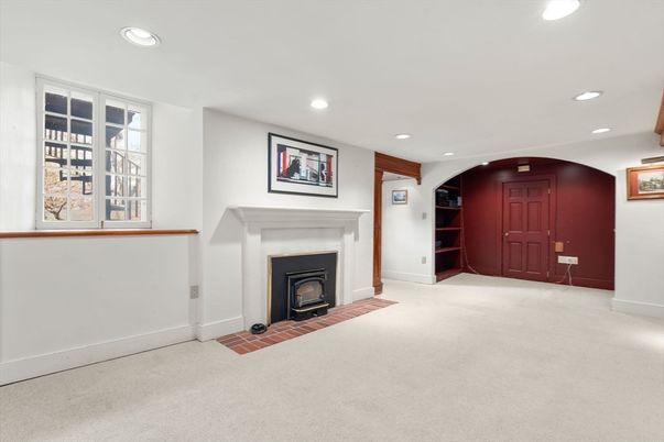 Empty room, Fireplace, Interior, Recessed Lighting