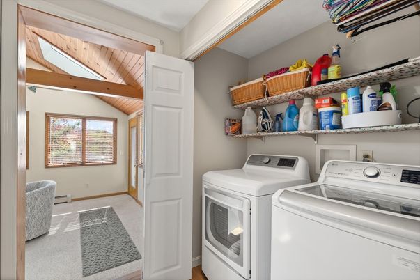 Interior, Utility Closets, Washer, Wooden Beams, Wooden Ceilings