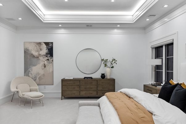 Bedroom, Interior, Recessed Lighting