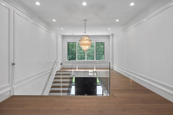 Chandelier, Interior, Recessed Lighting, Wood Texture Flooring
