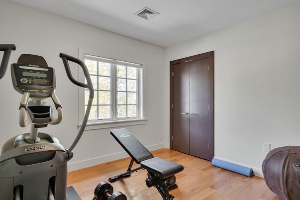 Fitness Equipment, Interior, Wood Texture Flooring