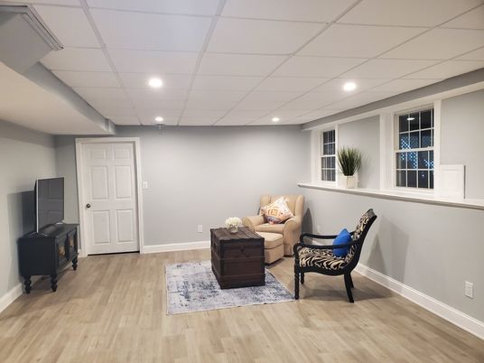 Fireplace, Interior, Recessed Lighting, Wood Texture Flooring