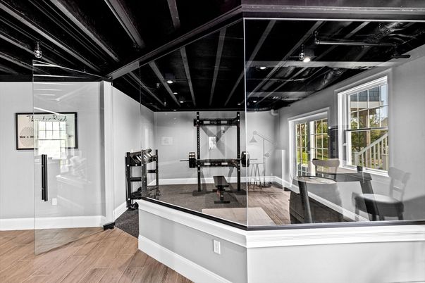 Fitness Equipment, Interior, Recessed Lighting, Wood Texture Flooring