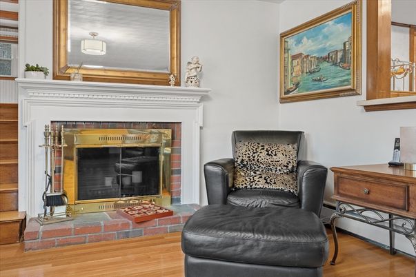 Fireplace, Interior, Wood Texture Flooring