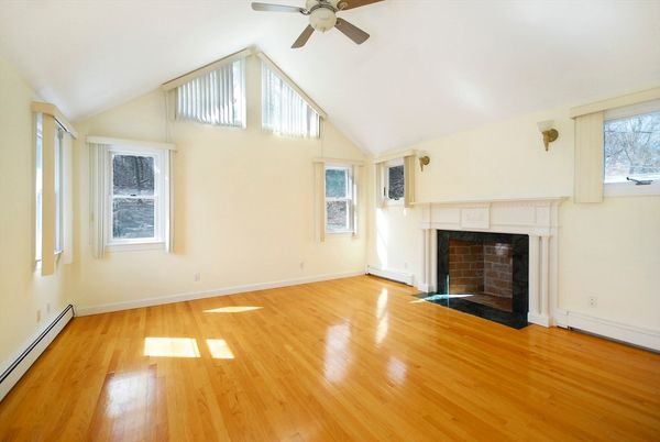 Empty room, Fireplace, Interior, Wood Texture Flooring