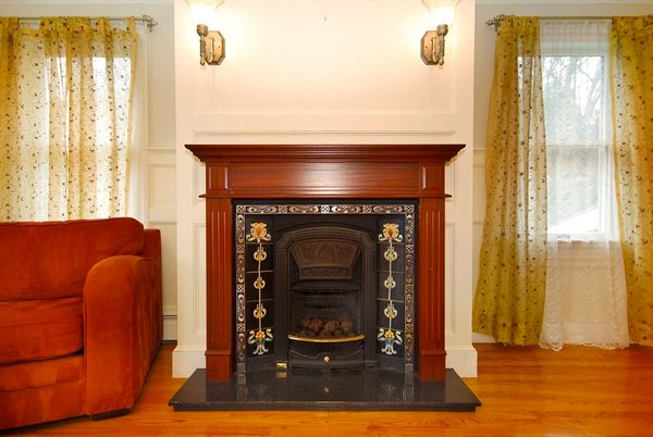 Fireplace, Interior, Wood Texture Flooring