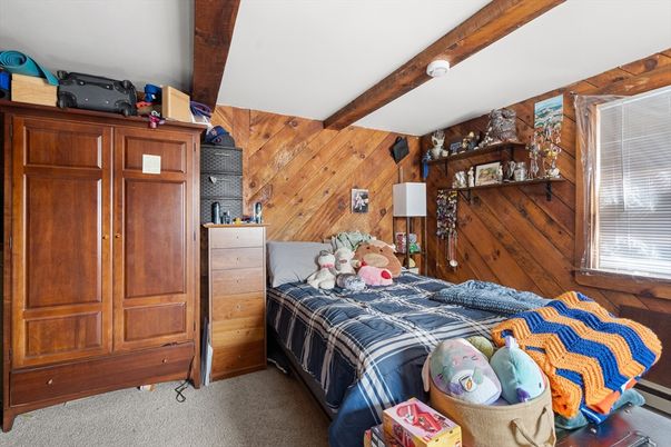 Bedroom, Interior, Wooden Beams, Wooden Walls