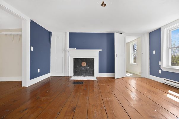 Empty room, Fireplace, Interior, Wood Texture Flooring