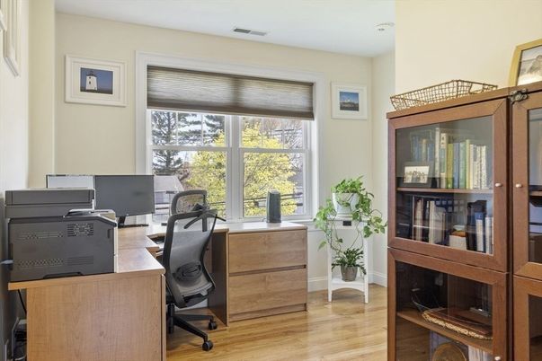 Home Office, Interior, Wood Texture Flooring