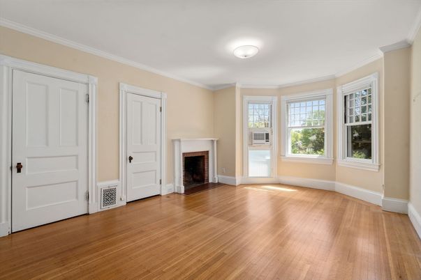 Empty room, Fireplace, Interior, Wood Texture Flooring