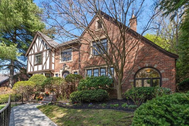Exterior, Facade, Brick Facade, Tudor Revival
