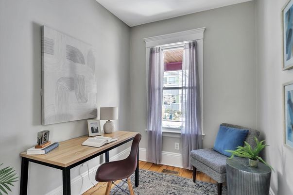 Home Office, Interior, Wood Texture Flooring