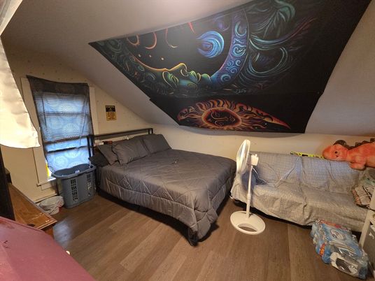 Bedroom, Interior, Wood Texture Flooring