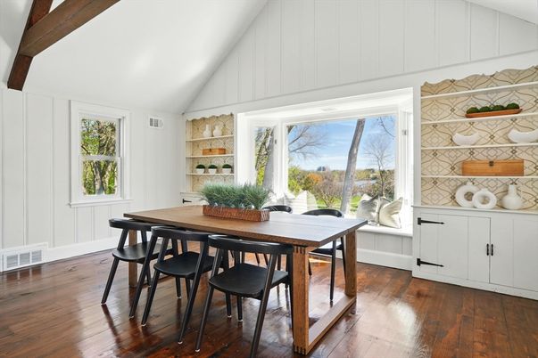 Dining room, Interior, Wood Texture Flooring