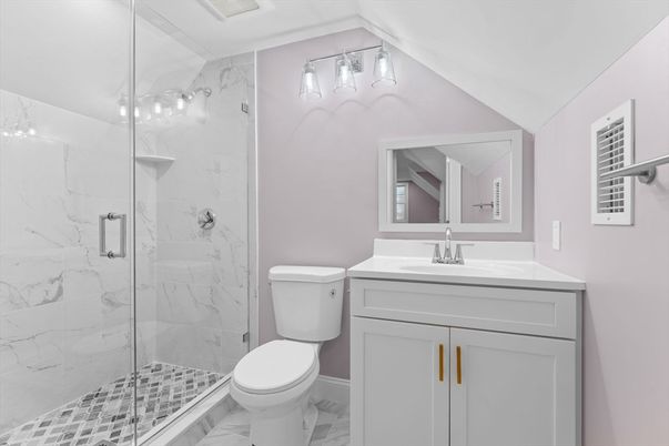 Bathroom, Glass Shower, Interior, Marble, Marble Walls