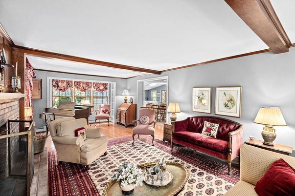 Fireplace, Interior, Living room, Piano, Wood Texture Flooring