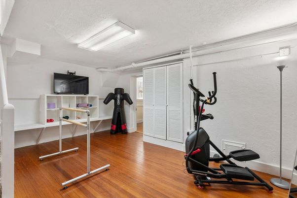 Fitness Equipment, Interior, Wood Texture Flooring