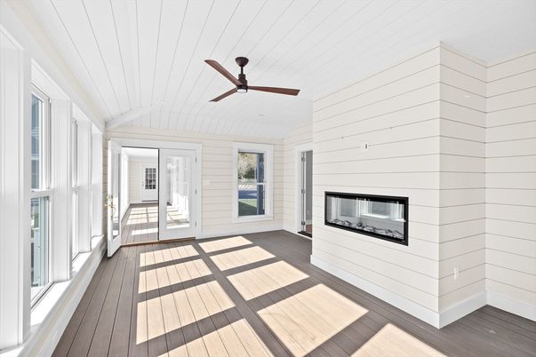 Empty room, Fireplace, Interior, Wood Texture Flooring