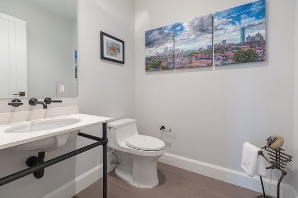 Bathroom, Interior, Wood Texture Flooring