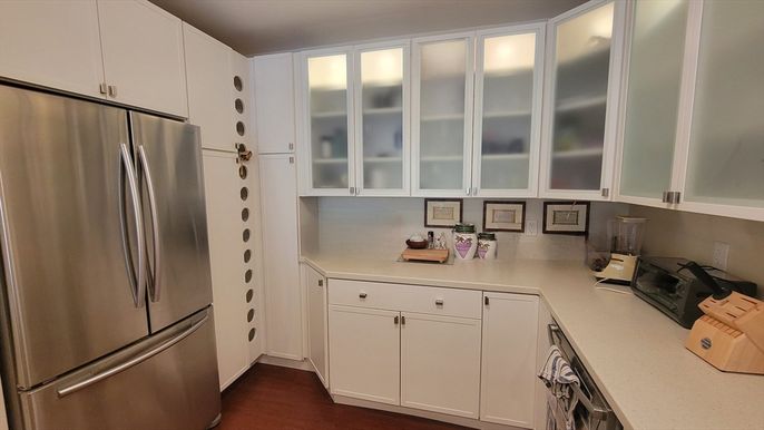 Interior, Kitchen, Wood Texture Flooring