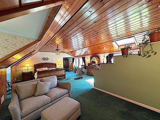Interior, Living room, Wooden Ceilings