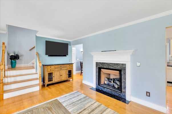 Fireplace, Interior, Wood Texture Flooring