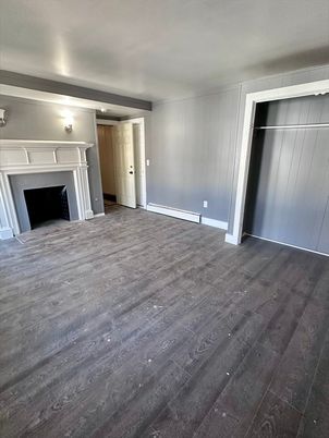 Empty room, Fireplace, Interior, Wood Texture Flooring