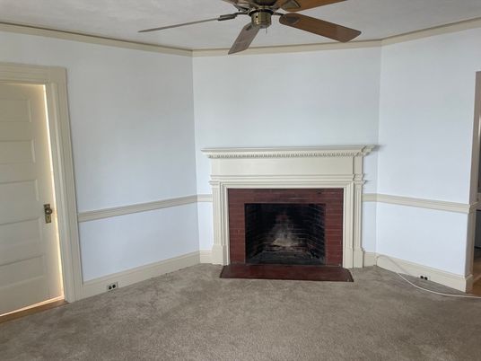 Empty room, Fireplace, Interior