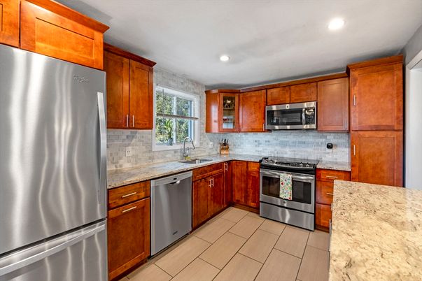 Interior, Kitchen, Recessed Lighting, Stainless Steel Appliances