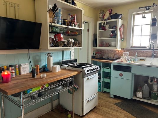 Interior, Kitchen, Wood Texture Flooring