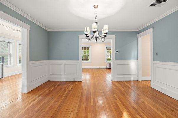 Chandelier, Empty room, Interior, Wood Texture Flooring