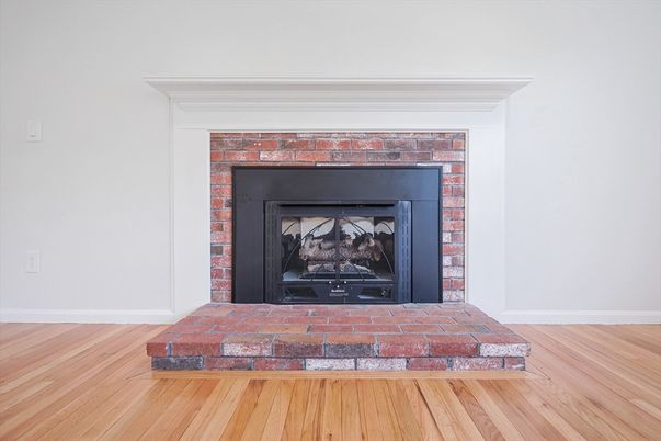 Fireplace, Interior, Wood Texture Flooring