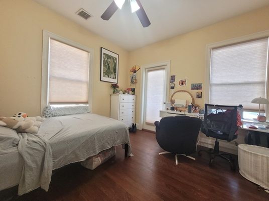 Bedroom, Home Office, Interior, Wood Texture Flooring