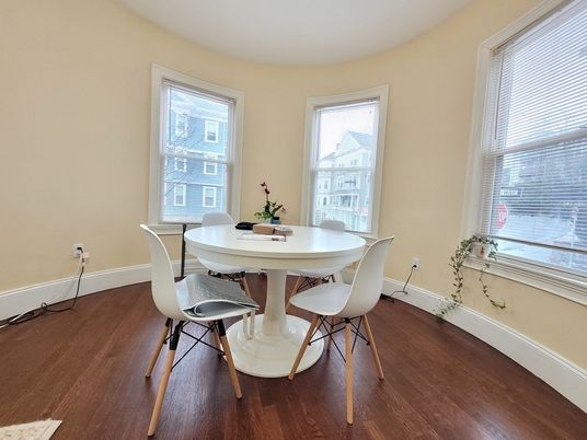 Dining room, Interior, Wood Texture Flooring