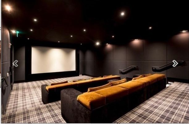 Home Theatre Room, Interior, Projection Screen, Recessed Lighting, Theatre Room