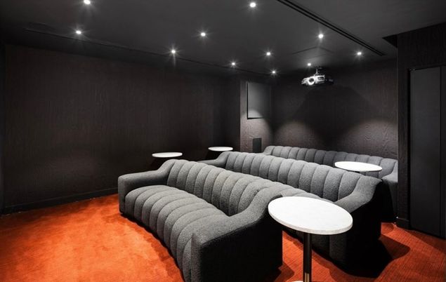 Home Theatre Room, Interior, Projection Screen, Recessed Lighting, Theatre Room