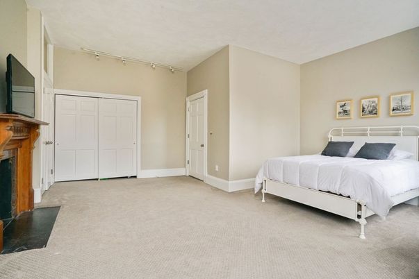 Bedroom, Fireplace, Interior