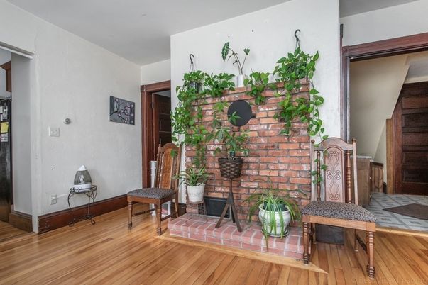 Fireplace, Interior, Wood Texture Flooring