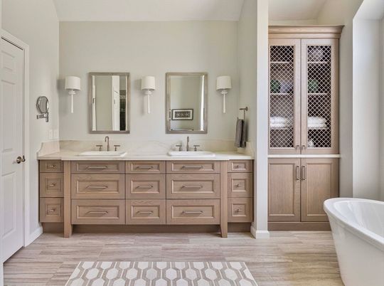 Bathroom, Dual Sink Vanities, Free Standing Baths, Interior