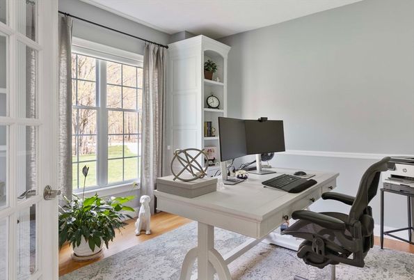 Home Office, Interior, Wood Texture Flooring