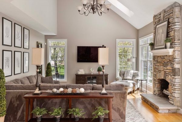 Chandelier, Fireplace, Interior, Living room, Wood Texture Flooring
