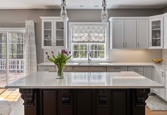 Interior, Kitchen, Pendant Lights, Wood Texture Flooring