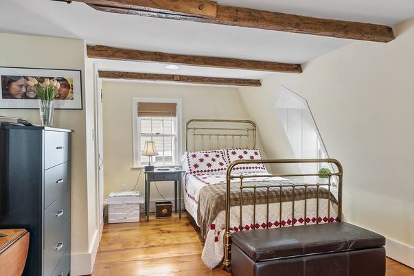 Bedroom, Interior, Wooden Beams, Wood Texture Flooring