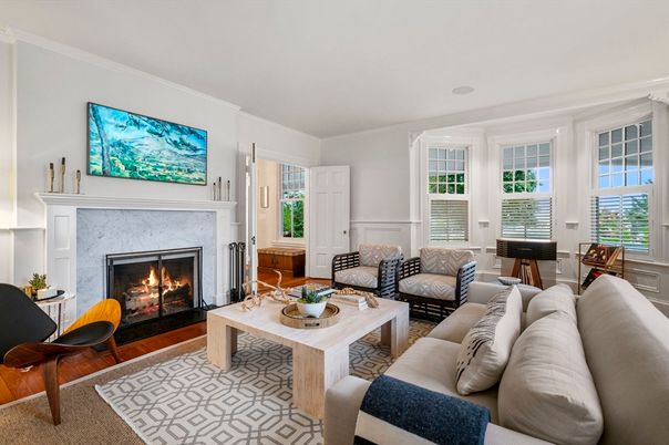 Fireplace, Interior, Living room, Wood Texture Flooring