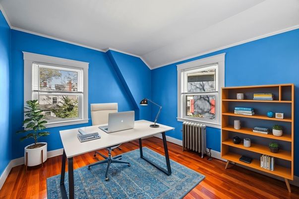 Home Office, Interior, Wood Texture Flooring