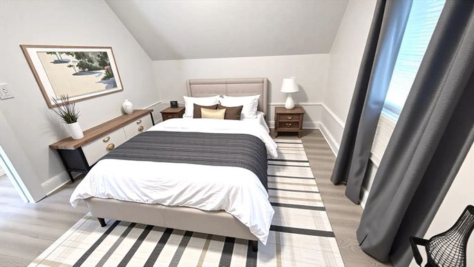 Bedroom, Interior, Wood Texture Flooring