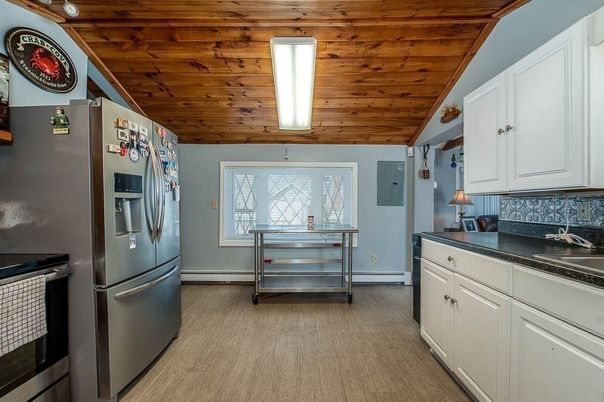 Interior, Kitchen, Wooden Ceilings, Wood Texture Flooring